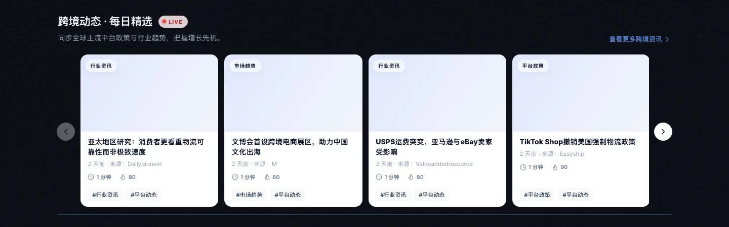 跨境动态 · 每日精选 — 同步主流平台政策与行业趋势